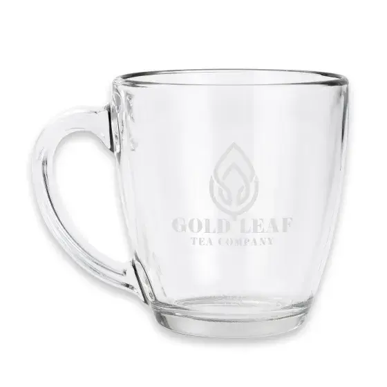 Tapered Glass Mug Laser Etch 