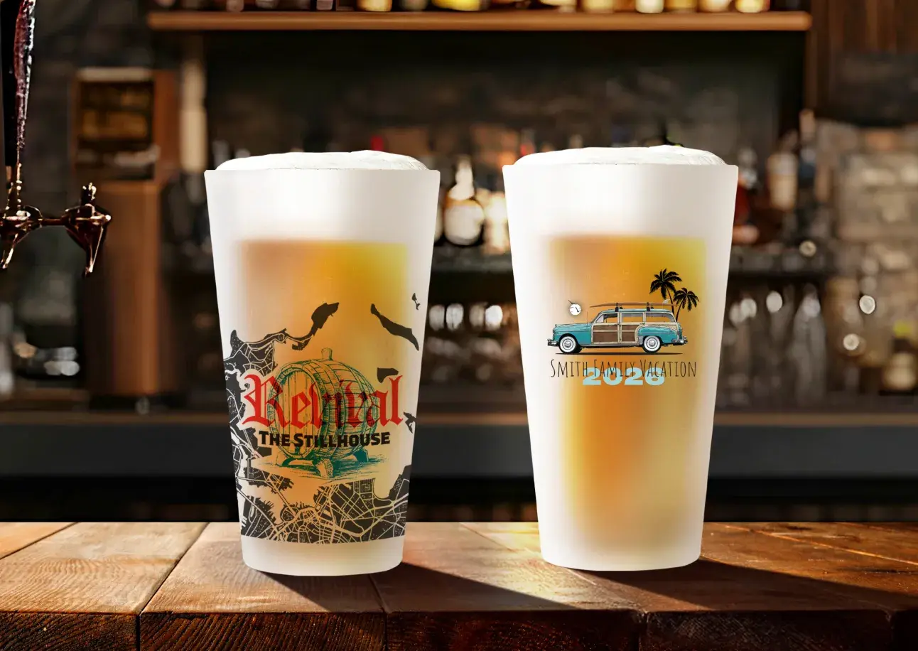 Frosted Pint Glass