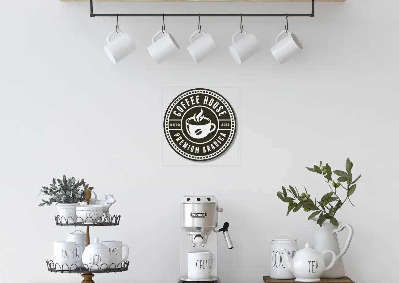 Acrylic Wall Art with Brushed Silver Standoffs