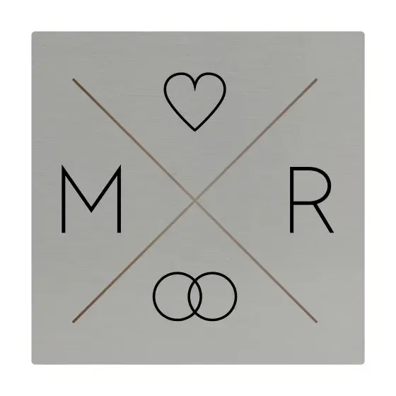 Brushed Metal Wall Art with Floating Mount